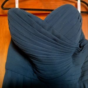 Navy gown, shrug, pumps (worn only once!)
